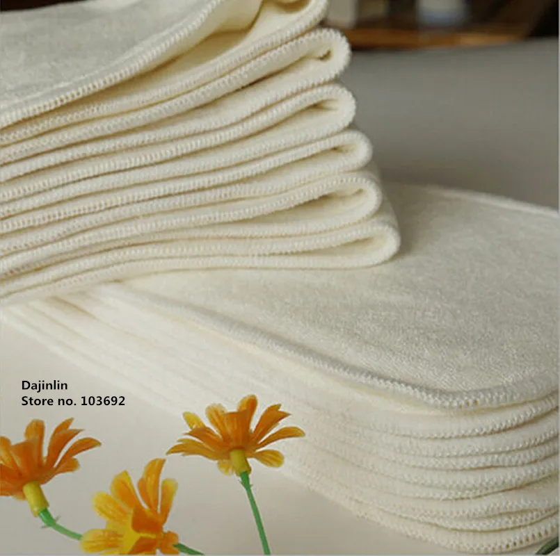 10 шт 4 слойные вставки из бамбука и микрофибры для детских тканевых подгузников