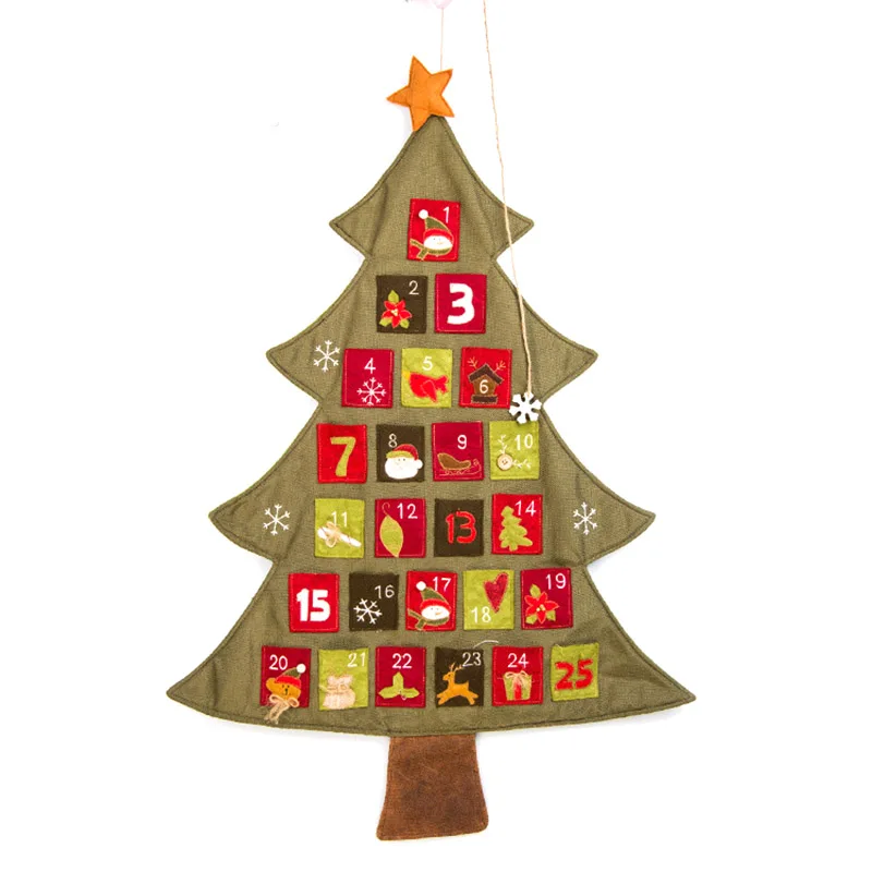 1 шт. Рождественский календарь c деревьями креативный Декоративный Адвент