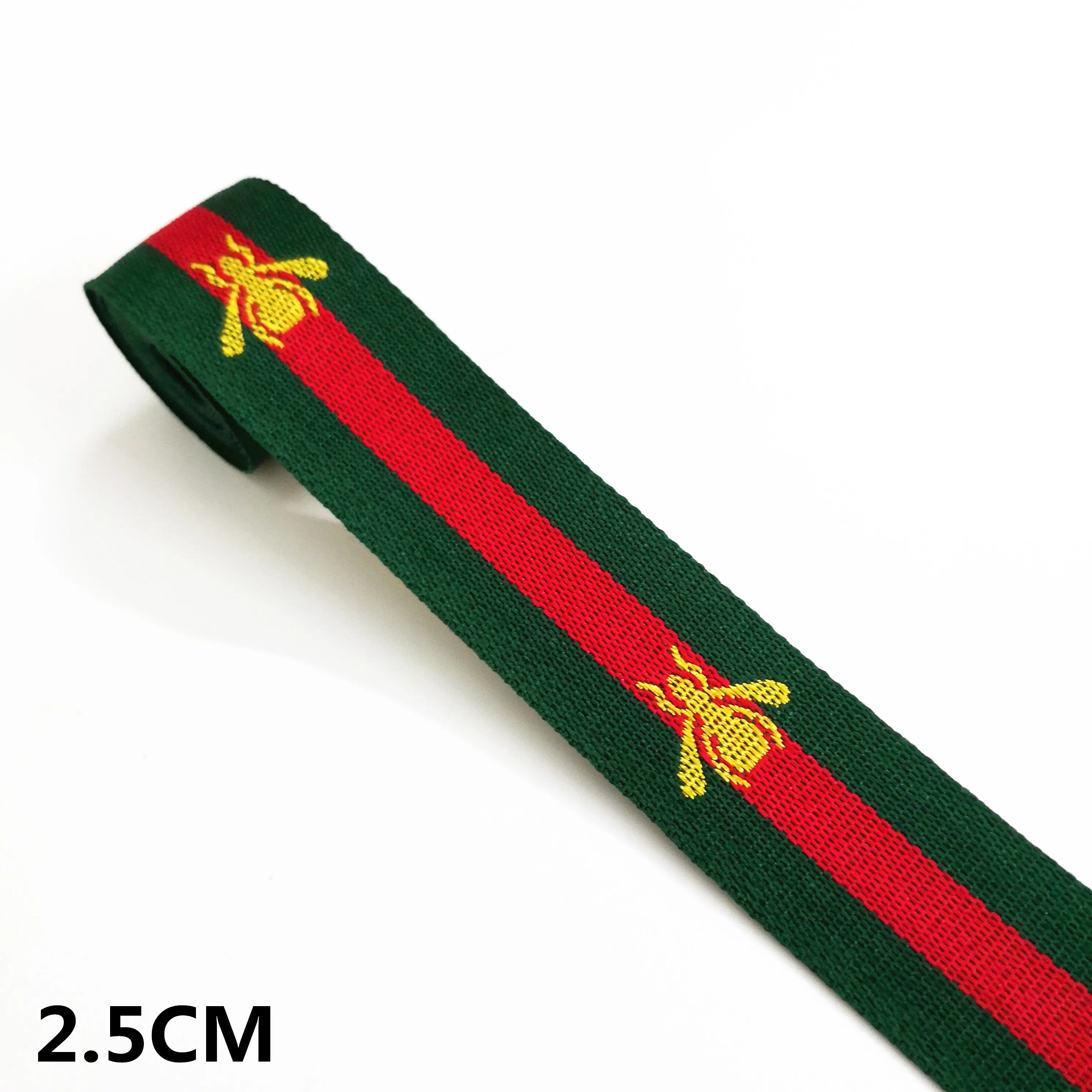 2.5cm bee Army green 2 метра английские буквы, лента, ленточный ремень, используемый для одежды, сумки, головные уборы, шляпа, есть другой знак, символ, лента DIY ручной работы - Цвет: 2.5cm bee Army green