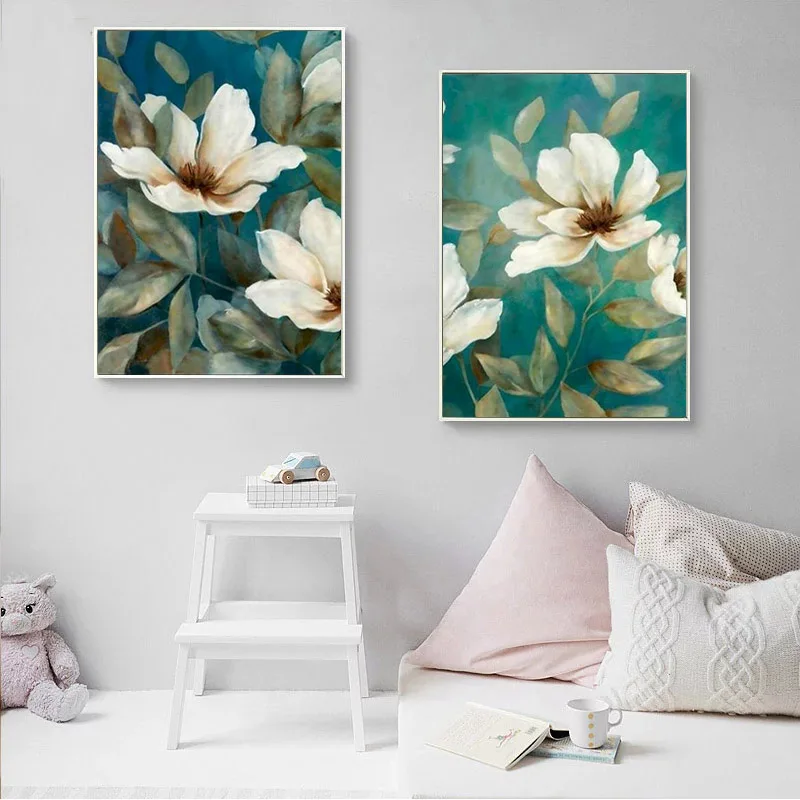 

GATYZTORY 2PC Frame DIY Painting By Numbers For Adults Blue Lotus Picture By Numbers Handpainted Oil Painitng For Home Decors