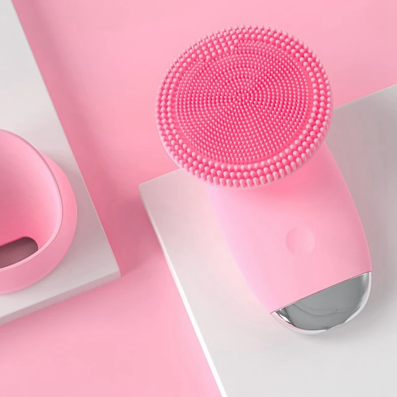 

Face Brush Silicone Facial Cleansing Brush Waterproof Rechargeable Massager for Exfoliating Deep Cleansing