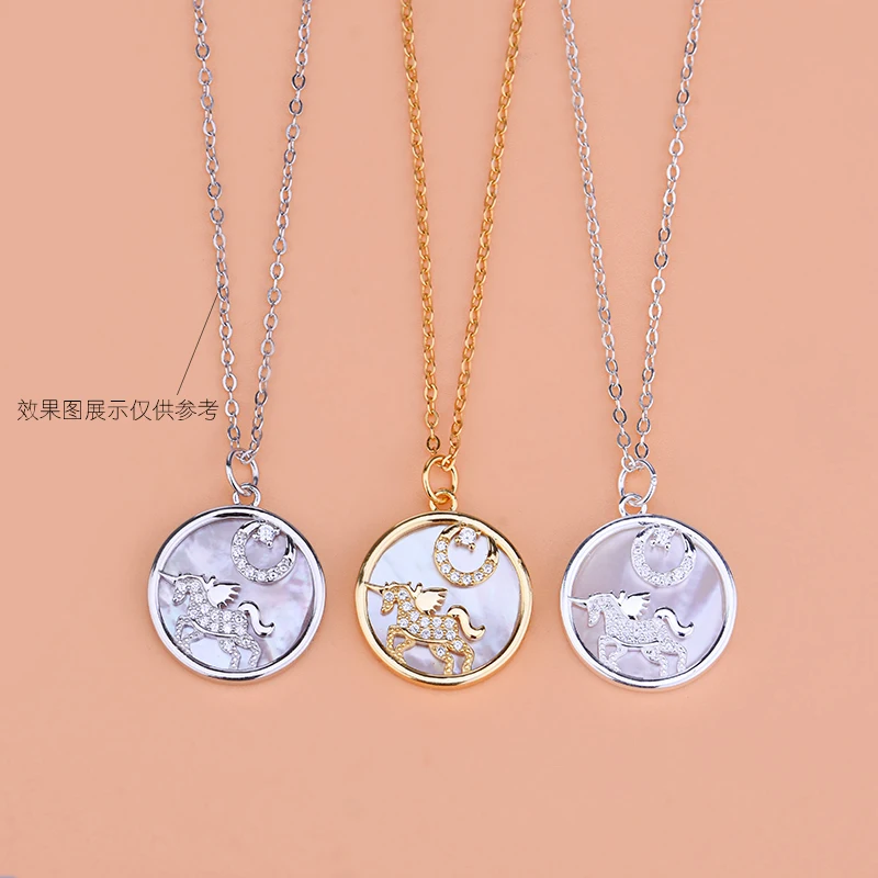 Аксессуары для ювелирных изделий из стерлингового серебра 925 пробы Круглый Кулон