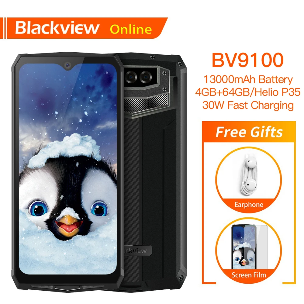 Blackview BV9100 смартфон с 5 дюймовым дисплеем ОЗУ 4 Гб ПЗУ 64 ГБ Android 9 0 13000 МП 16