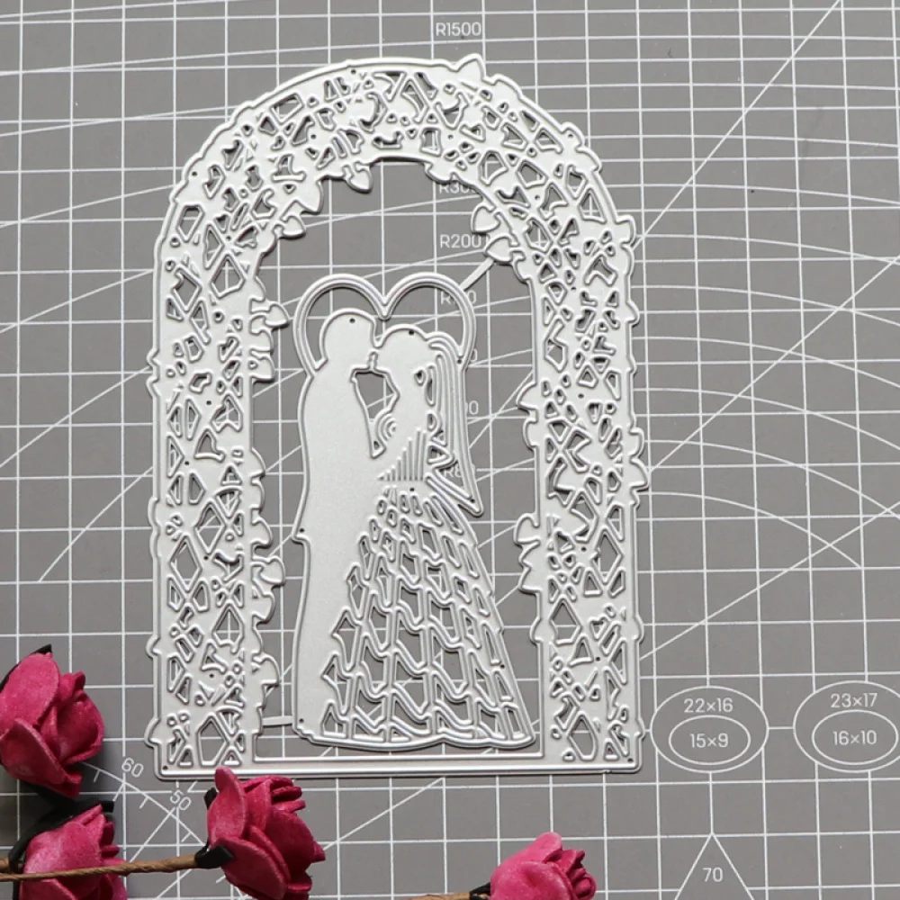 

Metal Cutting Dies Couple Lover Heart Frame Wedding Scrapbooking Album Card Making Embossing Stencil Die Cuts Decoration