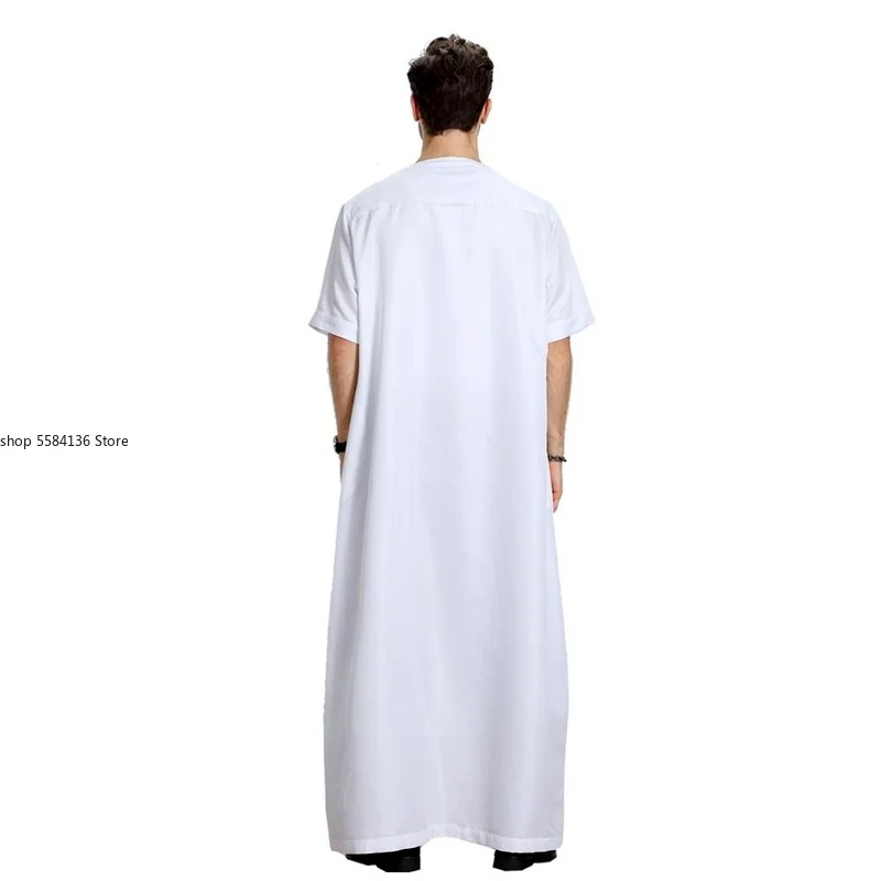 Summer Abayas Eid Musulman De Mode Homme Man Abaya Muslim Dress Robe Saudi Arabia Kleding Mannen Kaftan Oman Islam Clothing