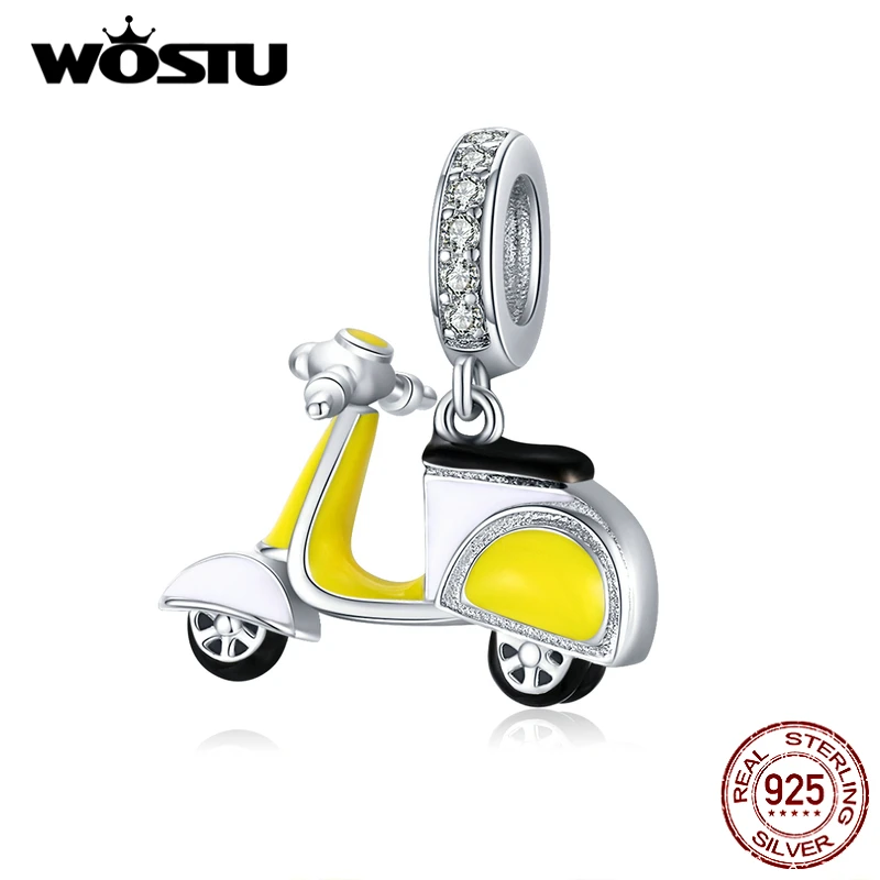 Шарм бусина из серебра 925 пробы для мотоцикла|Ювелирные шармы| |