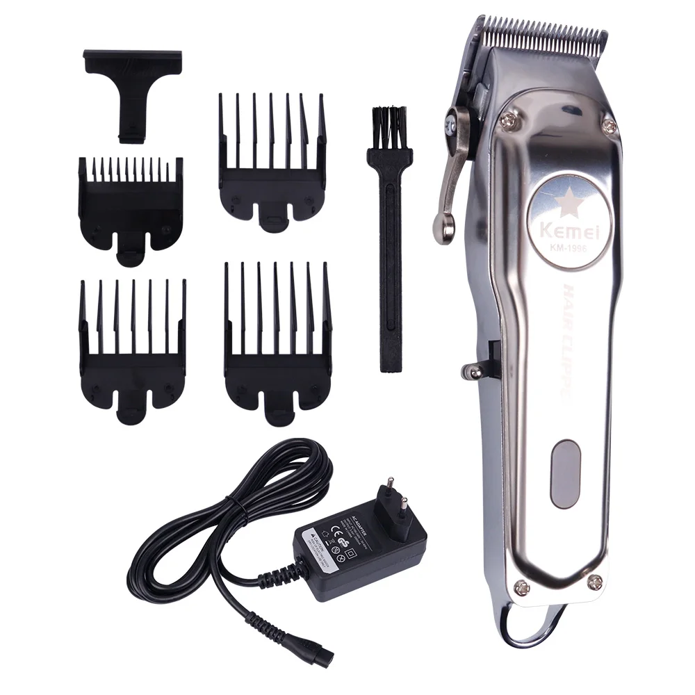

Kemei-1996 Barber Shop Rechargeable Hair Clipper All Metal Electric Hair Trimmer Men Professional Beard Trimmer Haircut Machine