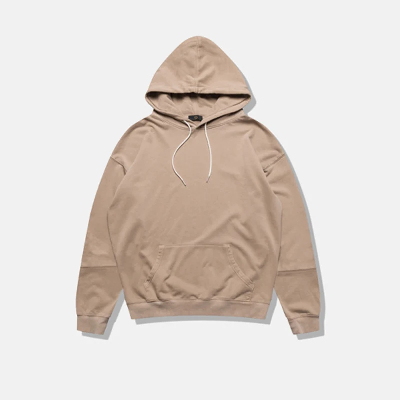 Модный мужской топ с капюшоном в стиле ретро длинными рукавами одноцветные кофты