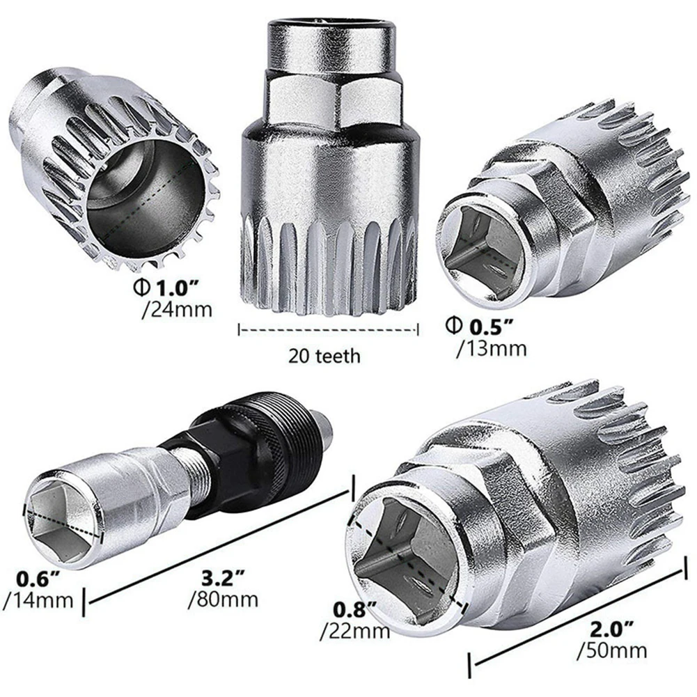 

Multifunctional Bicycle Repair Tool Kits Portable Bottom Bracket Wrench Cassette Freewheel Bottom Bracket Bike Chain Remover