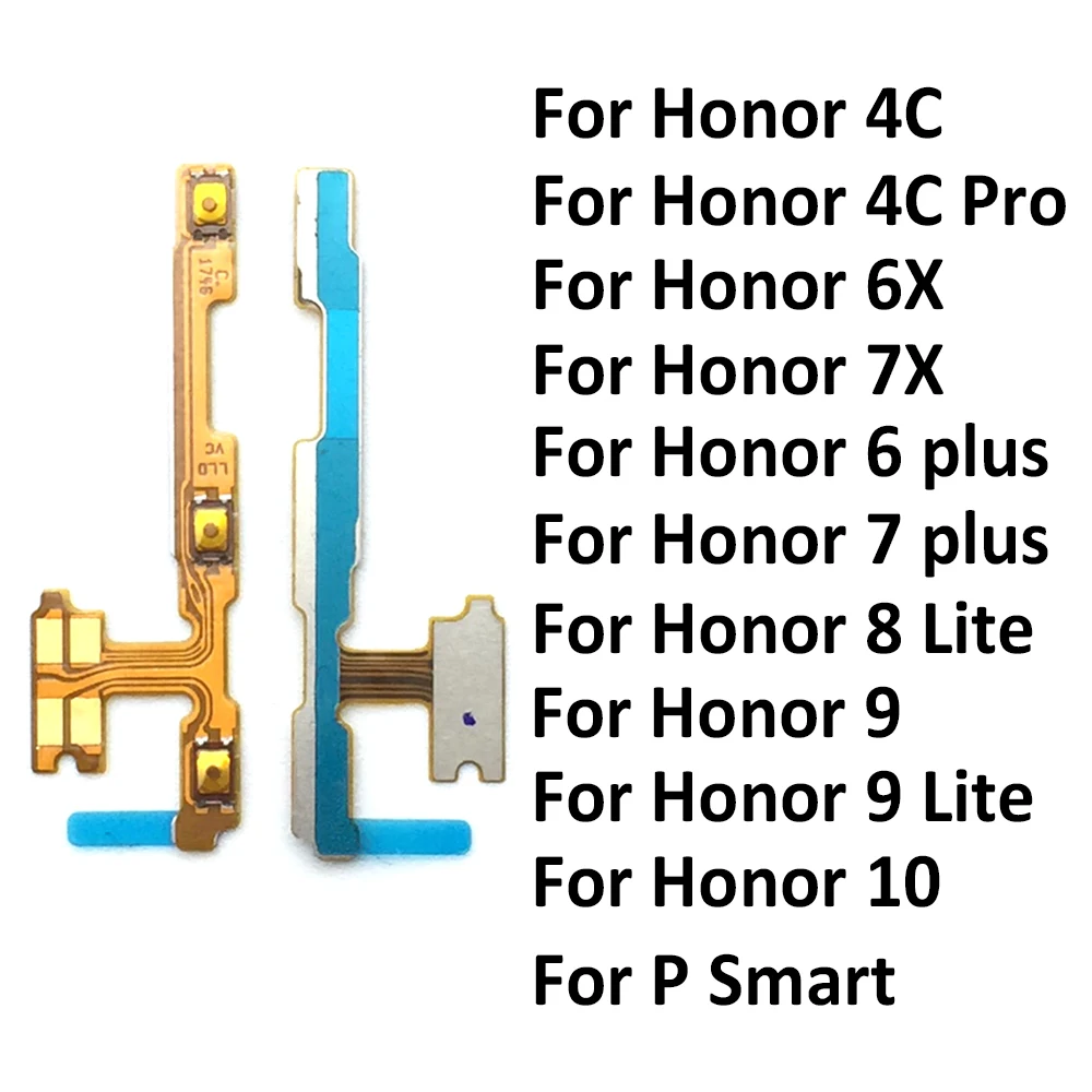 Гибкий кабель для Huawei Honor 4C Pro 7S 6X 7X / 6 7 plus 8 9 lite /honor 10/ P Smart с кнопкой