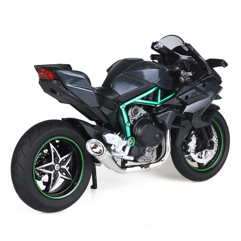 

HOBEKARS 1:12 Diecast Motorcycle Model NINJA H2R Alloy Metal Motorcycle Car Toys With Sound And Light For Decoration Collection