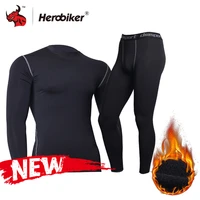 new men fleece thermal underwear outdoor sport motorcycle skiing winter warm base layers tight long johns tops pants set