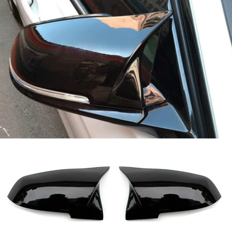 

2pcs Auto Car Rear View Side Mirror Cover Trim For BMW F20 F21 F22 F23 F30 F31 F32 F36 X1 E84 F87 M2 Carbon Fiber Style