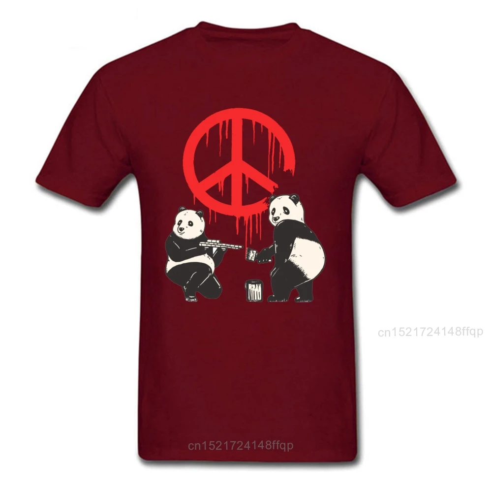 Футболка Swag Pandalism Banksy с надписью мира Мужская футболка принтом панды топы со
