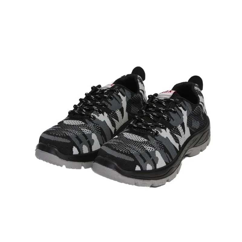 Work Boots Construction Men's Outdoor Steel Toe Cap Shoes Men Camouflage Puncture Proof High Quality Safety Shoes Plus Size 48