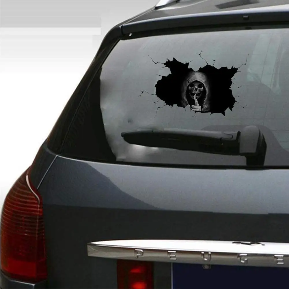 

Skull Wall Sticker Halloween Skull Horror Wall Sticker Bedroom Party Glass Sticker Window Living Decor Room B2Z4