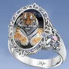 Женское кольцо с цветным цирконом, кольцо с животными, украшение для вечерние ринки или свадьбы, аксессуары, размеры 5-11, 2022