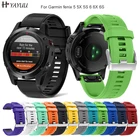 Ремешок для часов YAYUU 20 22 26 мм, быстросъемный силиконовый браслет для Garmin Fenix 6 6S 6X 5X 5 5S 3HR Forerunner 935 945