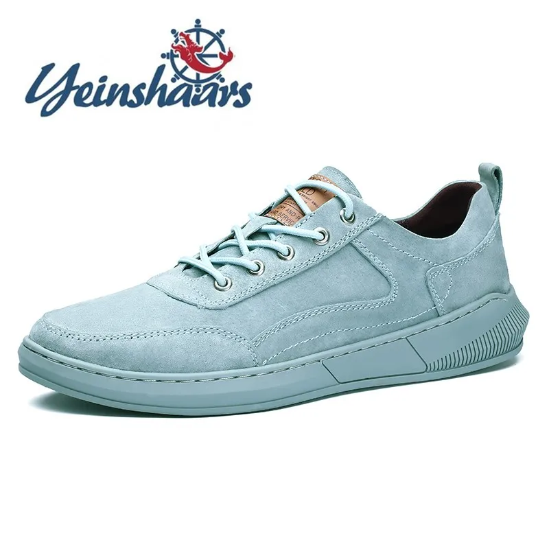 Кроссовки мужские Кожаные Замшевые модная повседневная обувь удобные