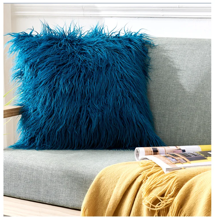 Новый плюшевый чехол для диванной подушки меховой квадратный длинный Чехол