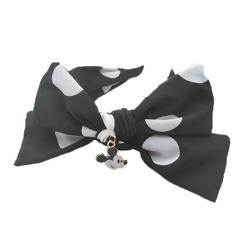 

Disney new polka dot double-layer hair band big bow hair band creative cartoon Mickey mouse head band hair clip