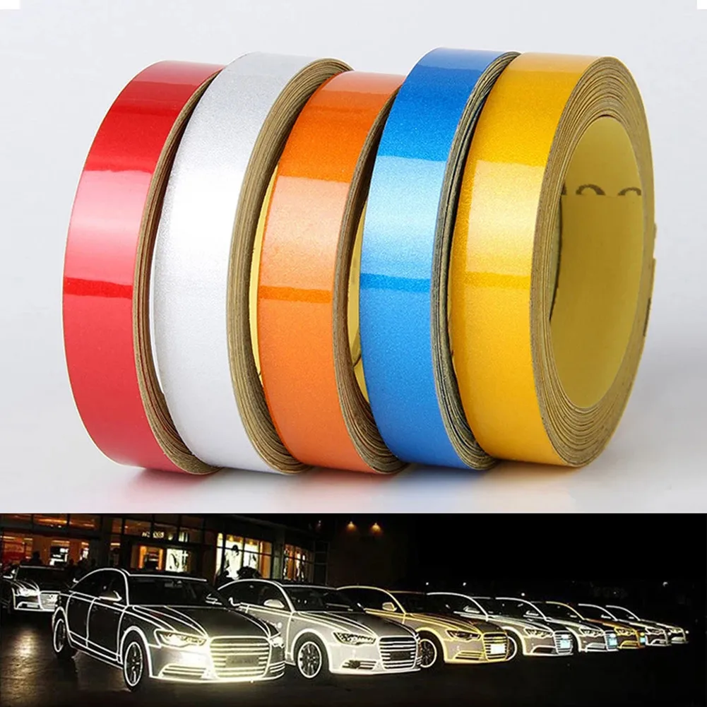 

15mm*10m Car Sticker Automobiles Lining Reflective Vinyl Wrap Tape Film Decal Sticker Auto Waterproof Self-sticking Decorative
