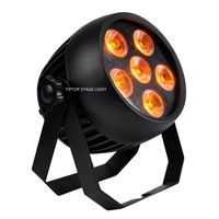 Freeshipping 6x18W Round Shape Aluminum Waterproof Battery Led Par Light Wireless IR Control Touchable Display RGBWA UV 6 Color
