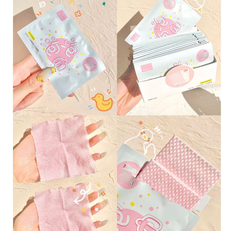 30 шт. пенные полотенца для снятия макияжа| |