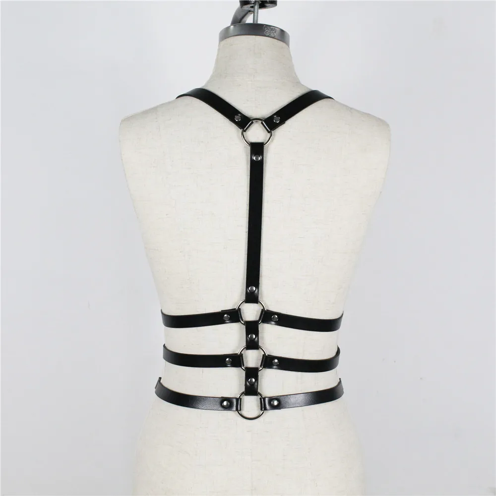 

YENDAR Leather Harness Bra Belt Sexy Chest Body Bondage Waist Band Harajuku Harness Belt Strap Suspender Women Fetish Underwear