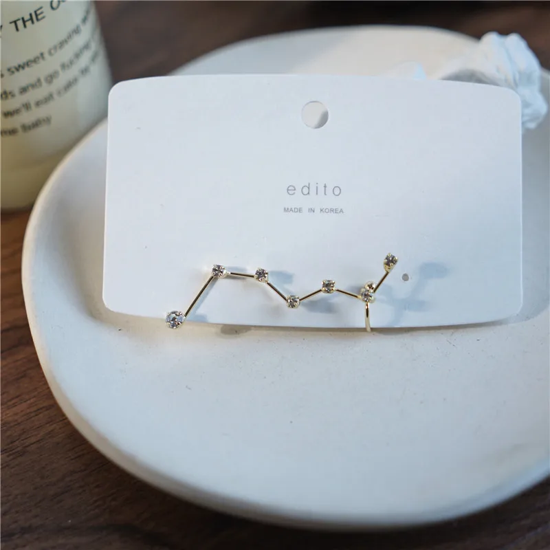 

Crystal Stud Earings S925 Needle Fashion Jewelry 2021 New Gold Ear Clip for Women European Korean Trendy Elegant Style Luxury