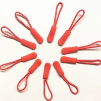 10pcs red zipper pulls strong nylon cord non slip with rubber gripper pull to fit any zipper materials fixer drawstring head