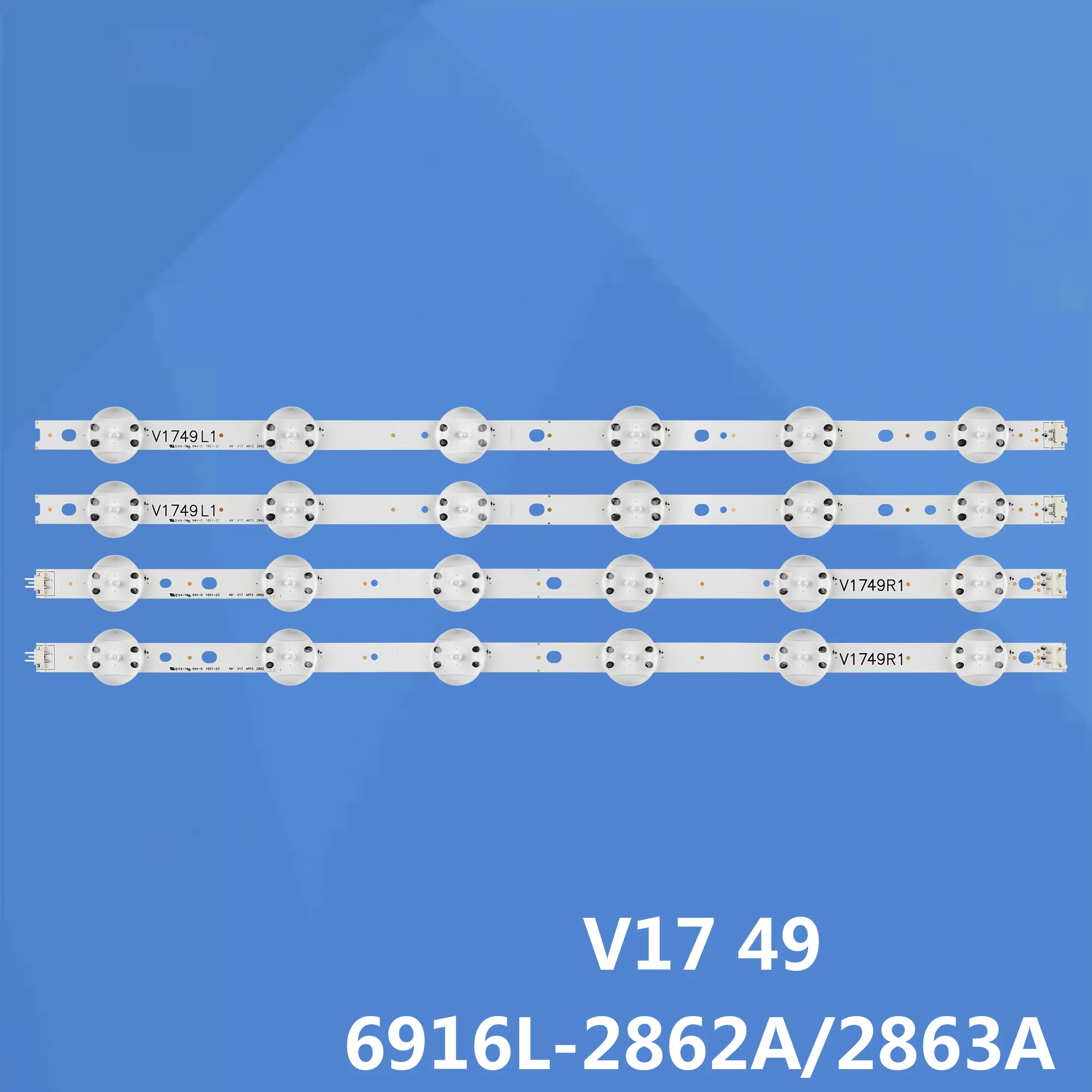 72 набора новых светодиодных лент для LG 49UV340C 49UJ6565 49UJ670V 49UJ670V-ZD V17 49 R1 L1 ART3 2862 2863 6916L-2862A
