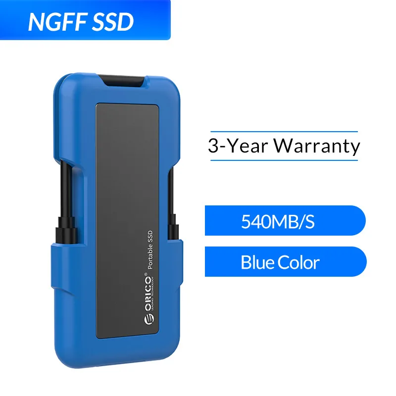 NGFF Blue ORICO внешний SSD жесткий диск 1 ТБ SSD 128 ГБ 256 ГБ 512 ГБ M.2 NVME SSD NGFF SSD портативный SSD твердотельный накопитель с USB 3,1 типа C - Цвет: NGFF Blue