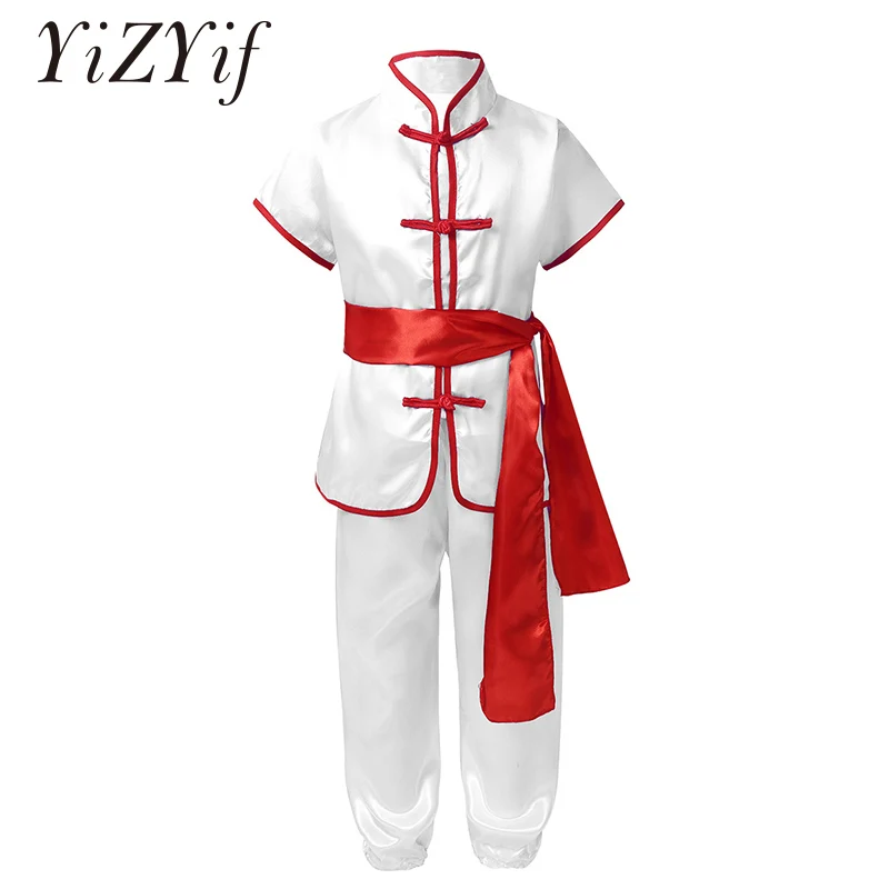 Костюм унисекс Wushu атласные Костюмы кунг фу униформа для боевых искусств