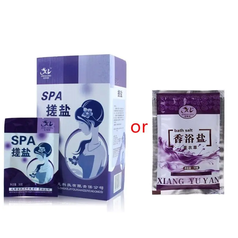 

1 Bag 30g Bubble Bath Essence Sea Salts Powder SPA Body Skin Care Exfoliation Dead Skin Remover Massager Scruber Gift