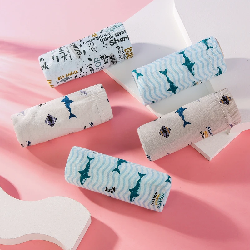 5 шт. / Лот детское нижнее белье хлопковые трусики для мальчиков детские