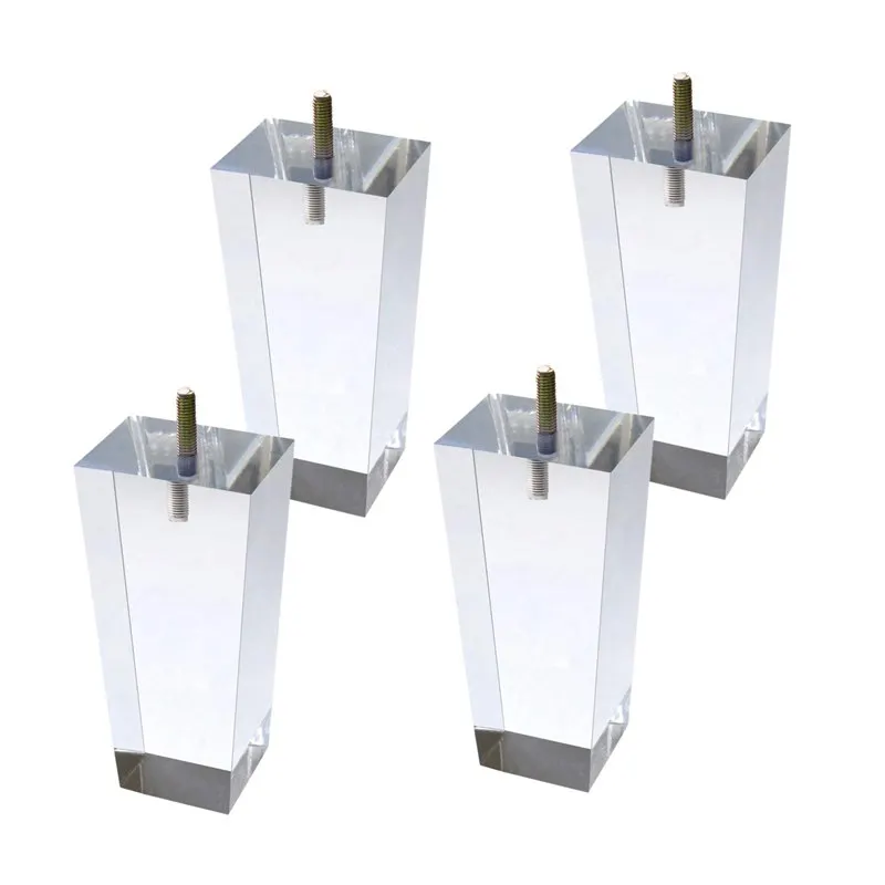 4 шт./компл. акриловая мебель DIY ноги прозрачный Стекло книжный шкаф средства