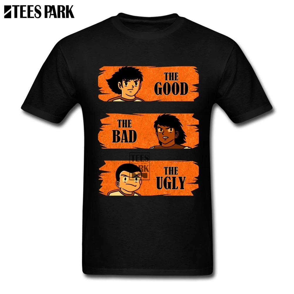 Summer Men Shirt Captain Tsubasa The Good Bad Ugly Fitted T Shirts Top Tee Plus Size Youth Best Discount | Мужская одежда