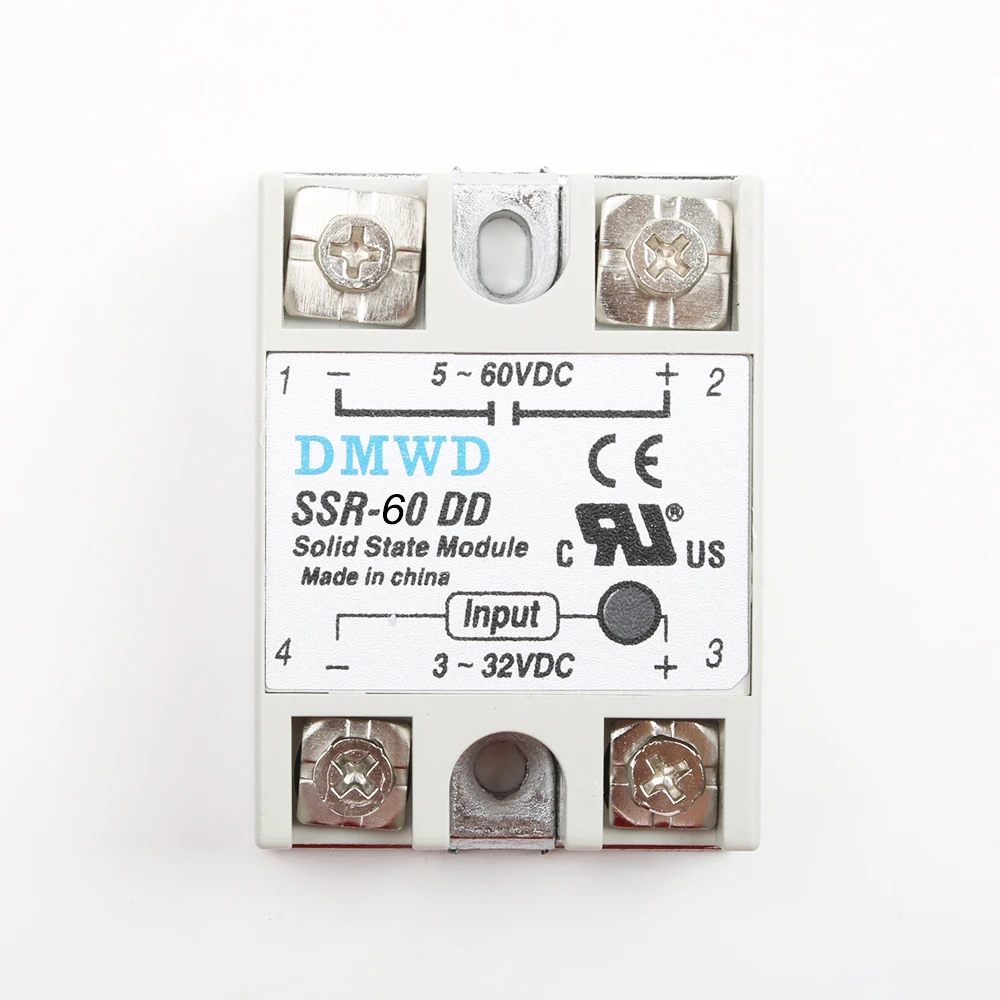 Твердотельное реле SSR-60DD SSR-75DD фактически 3-32V DC TO 5-60 SSR твердотельное с радиатором |