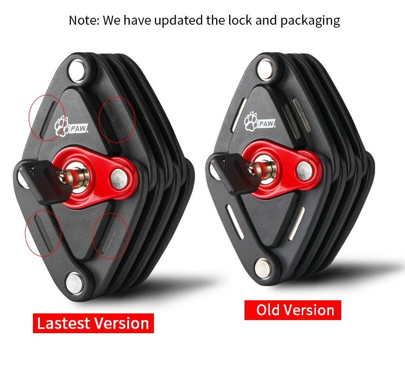 PAW складной велосипедный замок с 2 клавишами сильная безопасность Противоугонный велосипедный замок кронштейн из сплава Кронштейн Горный Дорожный велосипед гамбургер-замок