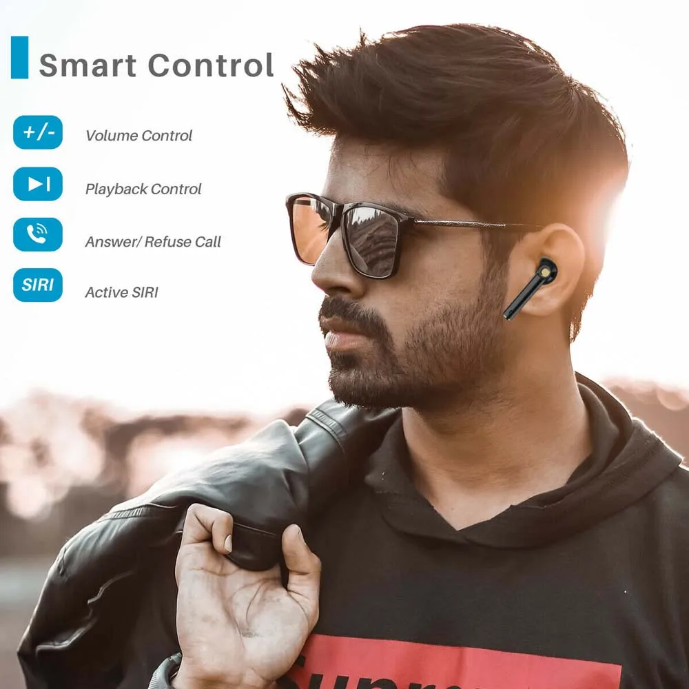 

TWS Bluetooth Earphones For Android/ IOS Smartphone Wireless Headphones With Microphone Waterproof Earbuds 500mAh Charging Box