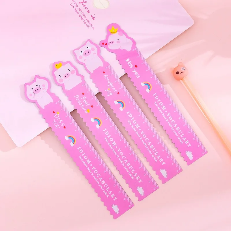 

1PCS Best Selling Bendable Measuring Ruler 15 cm Kawaii Cartoon Animal Unicorn Pig Plastic Ruler Promotional Gift Stationery