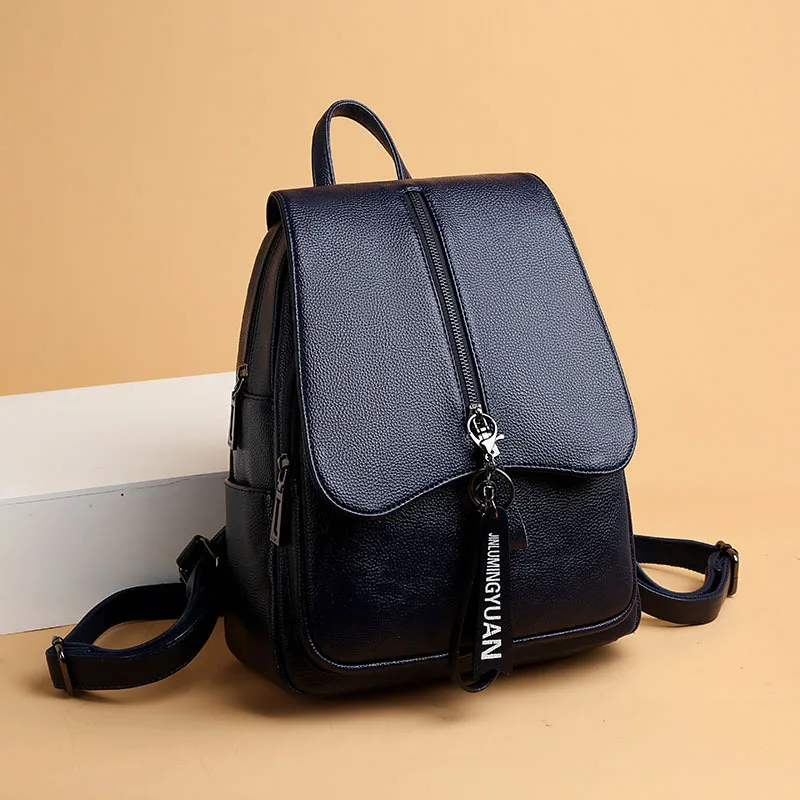 

Women Backpack Shoulder Bag Leather Anti-theft Backpack For School Teenagers High Quality Travel School Bags
