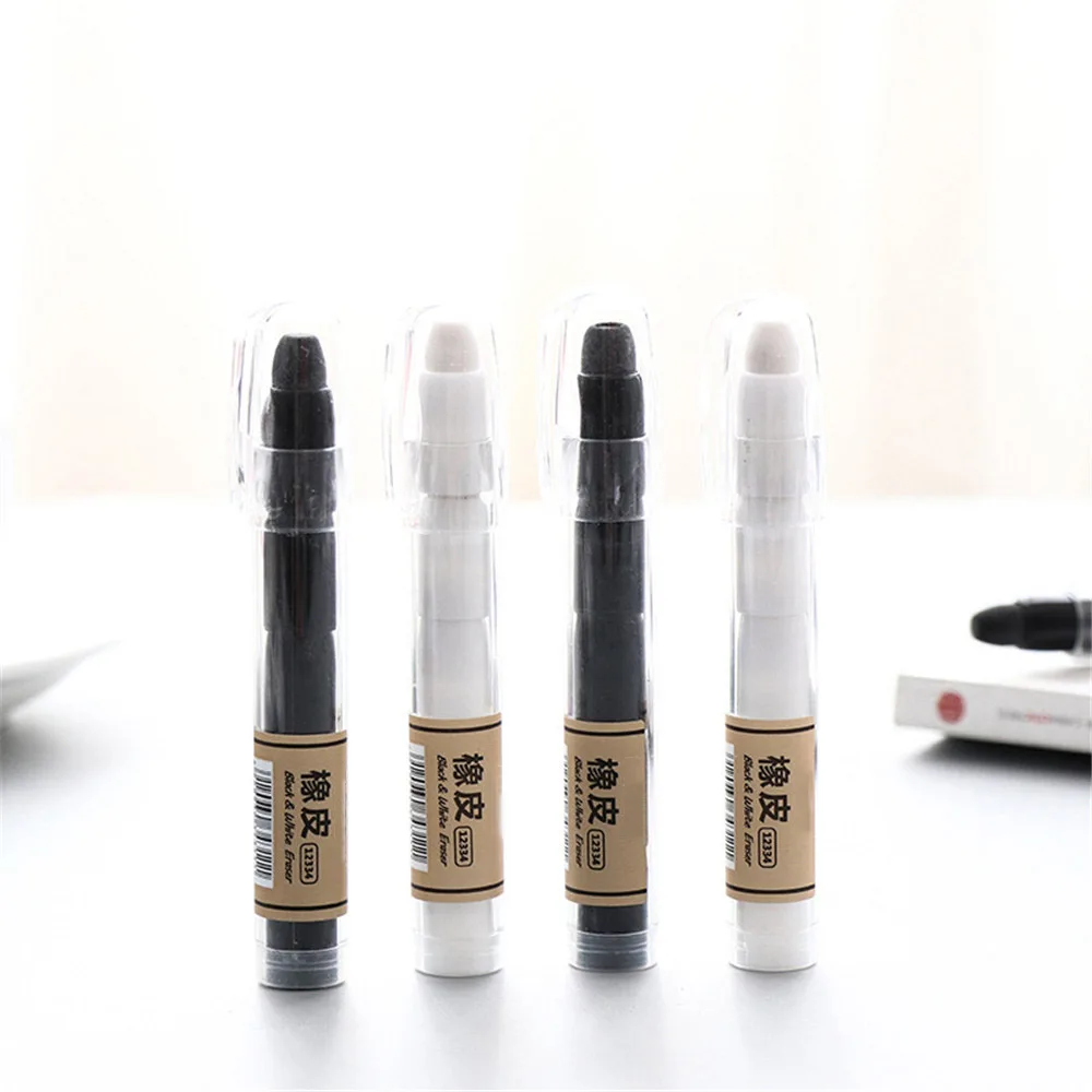 1 шт. Простой Черный Белый ластик карандаш кавайные Канцтовары Новинка 3 головки