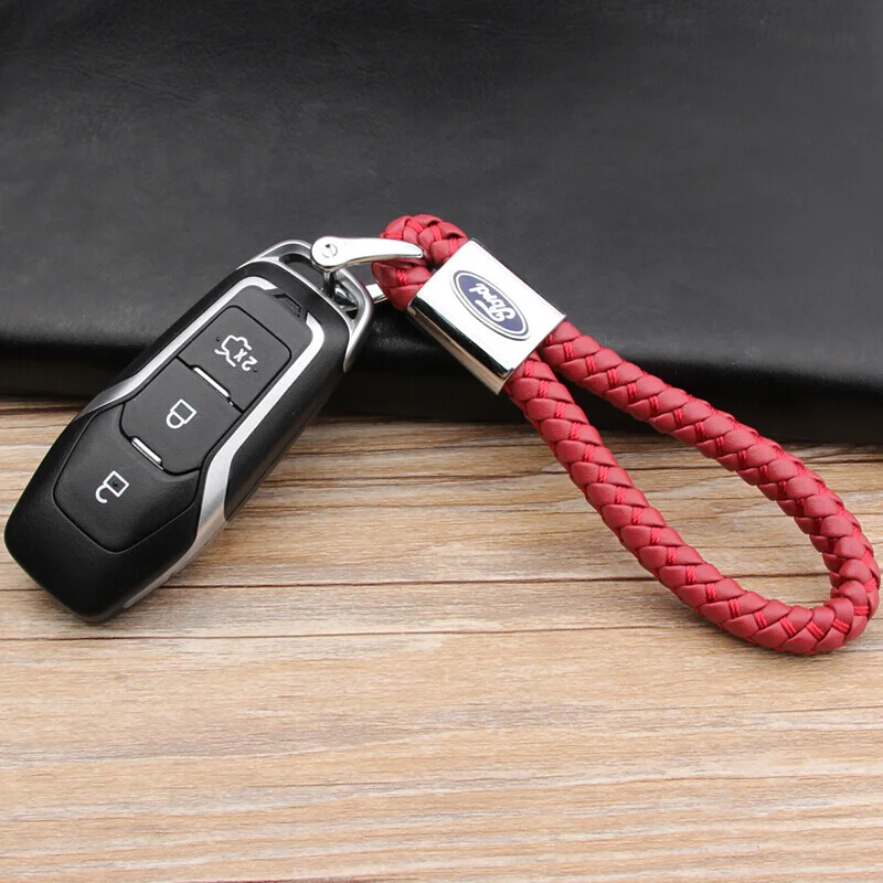 1 шт. креативный подарок подвеска трехцветный Кожаный Плетеный веревочный брелок