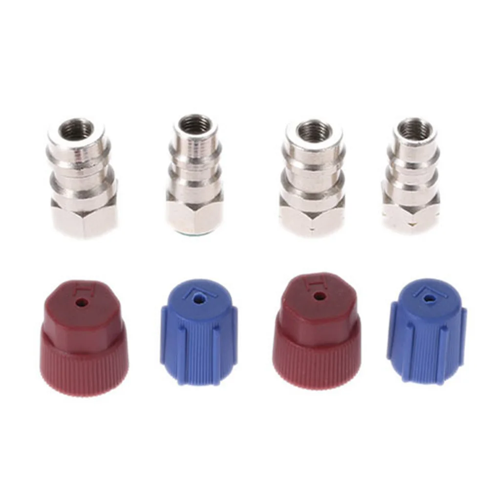 Air Conditioning Connector Conversion Adapter Durable With Cap Accessories 0.25 Inch SAE Joint Car Metal Threaded Tool | Автомобили и