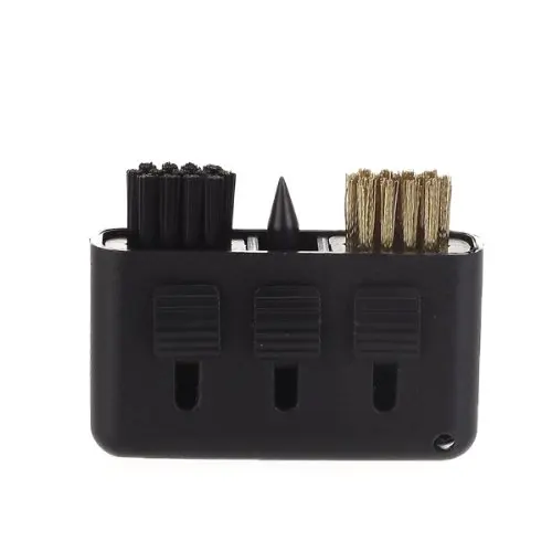 

3-in-1 Golf Brush Groove Cleaner Pocket Size Plastic Club Kit Tool Black