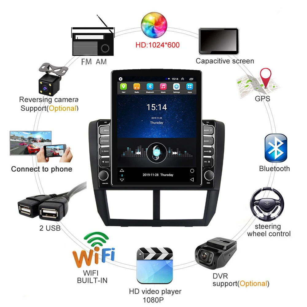 9 7 &quotAndroid 8 1 2 din Автомобильный Радио Аудио мультимедиа видео плеер Wifi GPS навигация