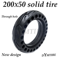 8 inch 200x50 solid tire through hole hollow tubeless tyre for mini electric scooter wear resistant accessories
