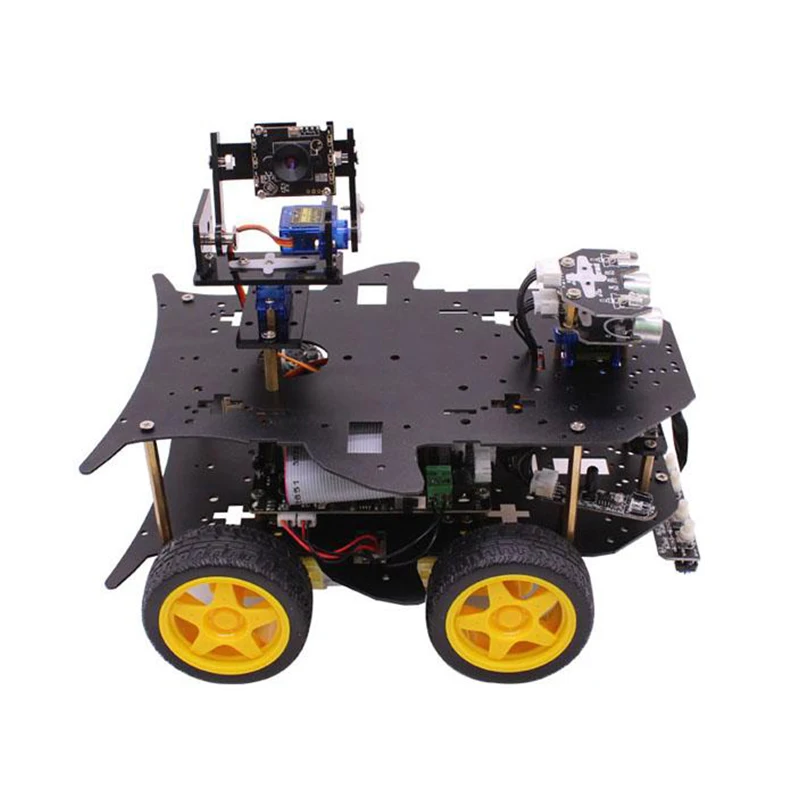 Умный робот Raspberry Pi 4WD автомобильный комплект сделай сам с HD камерой модулем Bluetooth